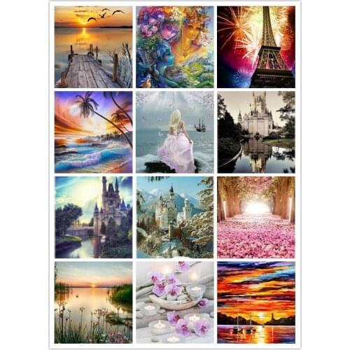 5d full square diamond embroidery Landscape Sunset mond mosaic diy diamond painting cross stitch diamond sets home decorative