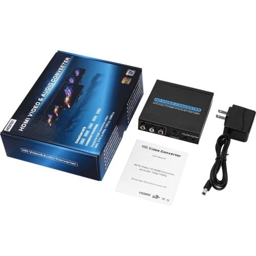 No Signal Interference Av/S-Video To Hdmi Up Scaler 720P/1080P Hd Video & Audio Converter Compliant Vga/Svga/Xga/Sxga/Uxga