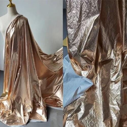 Gold Tatting Down Fabric DIY Down Jacket Athletic Wear Coat Pants Windbreaker Background decor Metal Sense Designer Fabric