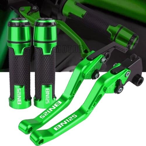 BN125 LOGO Motorcycle Adjustable Brake Clutch Lever Handle Hand Grip For KAWASAKI BN125 ELIMINATOR 2003 2004 2005 2006 2007 2008