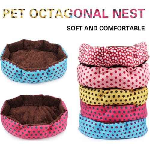 Small Pet Bed Cute Dot Doghouse Detachable Pet Mat Dots Pet Cathouse Dog Bed Fashion Pet Supplies for Small Dog&cat Accessories