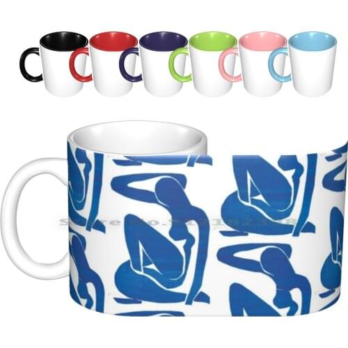 Henri Matisse Blue Ceramic Mugs Coffee Cups Milk Tea Mug Henri Matisse Blue Pattern Lapis Lazuli Classic Renaissance Vintage