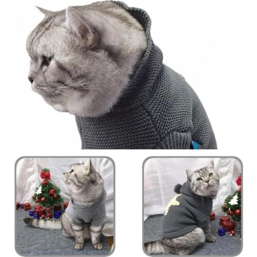 Two-leg Stylish Nordic Style Lovely Warm Pet Cat Clothes Acrylic Fiber Cat Clothing Thick for Small Dog