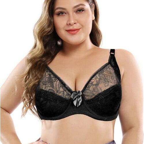 Push Up Bra Underwire Bralette Ladies Underwear Sexy Lace Bras for Women Embroidery Floral Lingerie Brassiere BH B C D E Cup