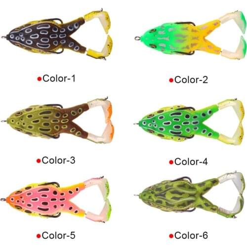 1pc Double Propeller Frog Soft Baits Shad Soft Lure Jigging Fishing Lure Bait Prop Topwater Catfish Silicone Artificial Wobblers