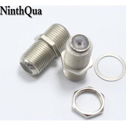 10pcs Inch Female to Female TV Plug with Nuts and Gaskets for Antennas TV RF Coaxial Plugs Adapter Connector