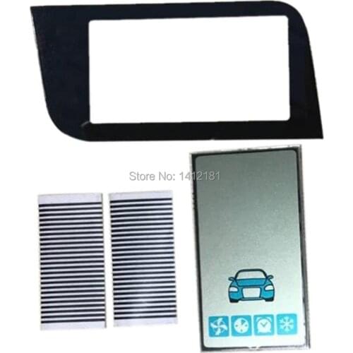 100 pcs/lot A93 lcd display Flexible Cable + keychain Glass Case for Starline A93 GSM lcd remote control 2 way Car alarm system