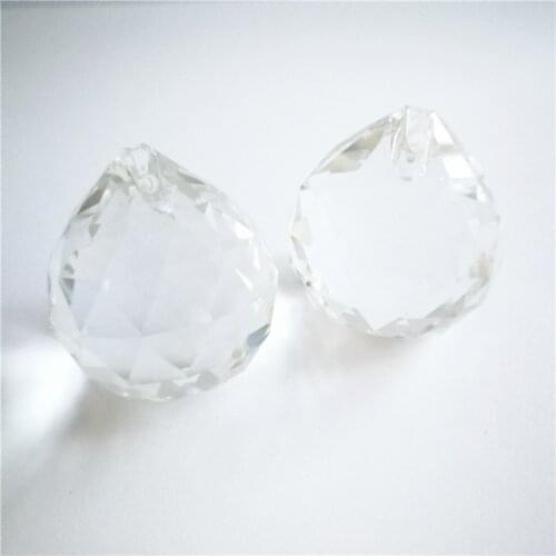 125pcs/ Lot 30mm Clear Transparent Color Crystal Chandelier Ball Crystal Prism Faceted Balls Free Shipping