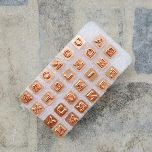 26letter 7*7mm Technical Alphabet Leathercraft Staming Tool Leather Carving DIY for Printing Carved Hardness Steel Leather Craft