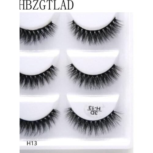 5 pairs false eyelashes 3D mink lashes natural makeup eyelash extension long cross volume soft fake eye lashes winged faux cils