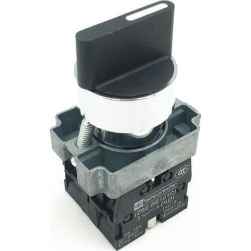 5pcs XB2 BD53 Momentary Selector Switch Self-reset Rotary Switches 3 Position 2NO 22mm Replaces Telemecanique Schneider