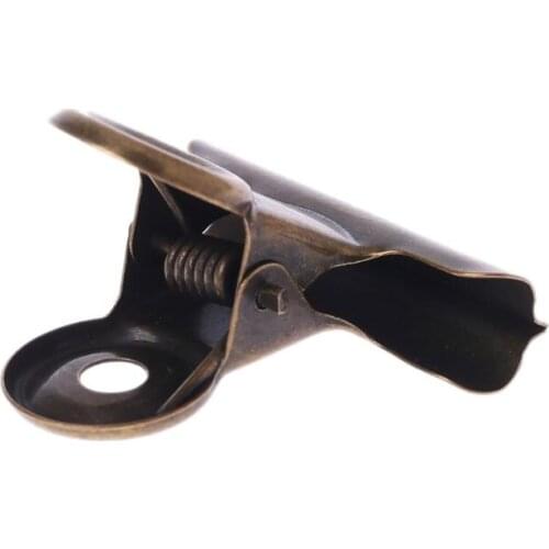 6pcs Stainless Steel Letter Paper Photo File Binder Clip Bag Sealing Stationary Office Supplies