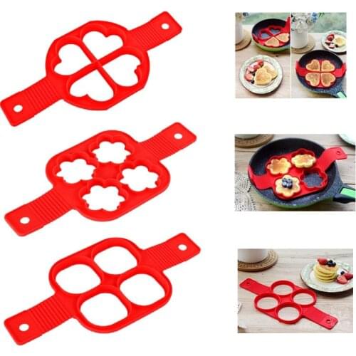 Egg Pancake Ring Nonstick Pancake Maker Mold Silicone Egg Cooker fried egg shaper Omelet Moulds for Kitchen Baking Accessories