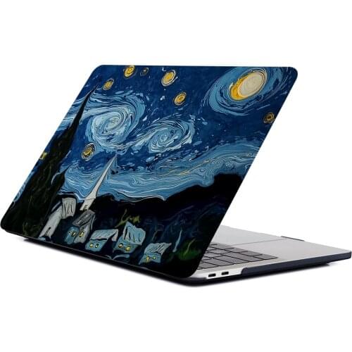 Starry Night Pattern Laptop Case For Apple MacBook Retina Air 12 13.3 New Pro Touch bar 15.4 16 inch Cover shell