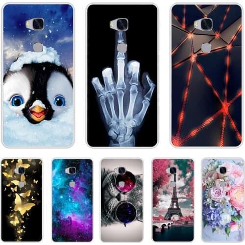 For Huawei Honor 5X Case Silicone TPU Soft Cartoon Phone Back Cover For Huawei Honor 5 X 5x X5 GR5 2016 KIW-L21 5.5" Cases Cover
