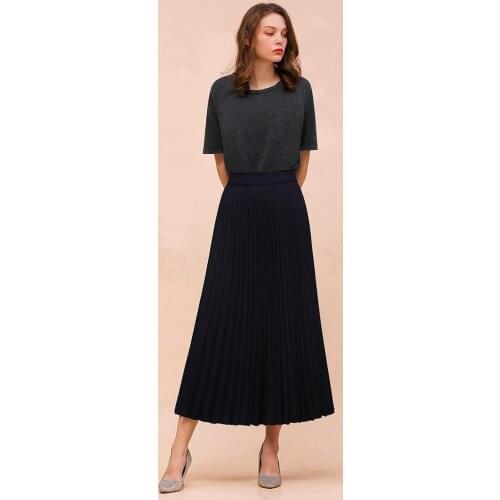 Black Long Petticoat Woman Pleated High Waist A line Skirt Elastic Waistband Underskirt Half Slips Wedding Accessories 2020