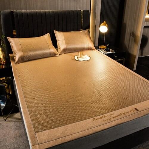 Ice Rattan Mat Summer Washable Folding Single Mat Rattan Mat Ice Silk Mat Three-piece Bed Ice Silk Mat