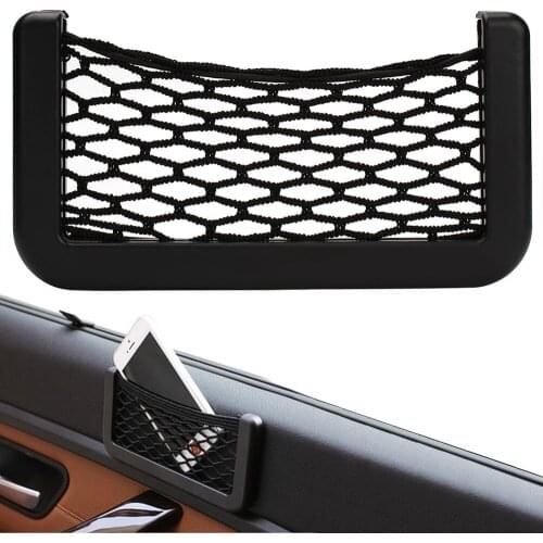 New Auto Car Storage Net Automotive Pocket Organizer Bag For Mobile Phone Holder Auto Pouch Adhesive Visor Box Car Accessories