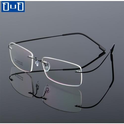 Qutzzmnd Ultralight TR90 Memory Titanium Rimless Reading Glasses Men&Women Presbyopic Eyeglasses +1.0 +1.5 +2.0 to+3.5