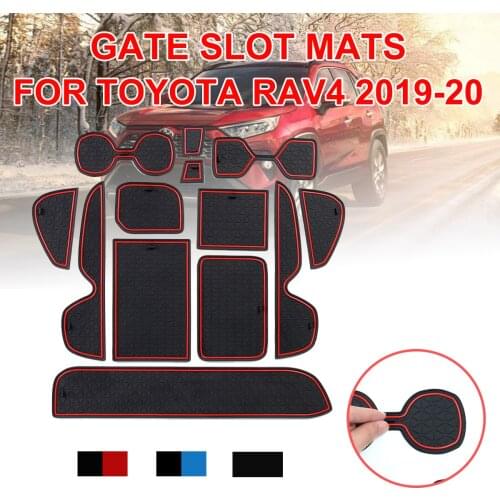 Anti-Slip Mat Gate Slot Mats Cup Rubber Pads Rug Car Stickers Accessories For Toyota RAV4 2019 2020 For XA50 RAV IV 50