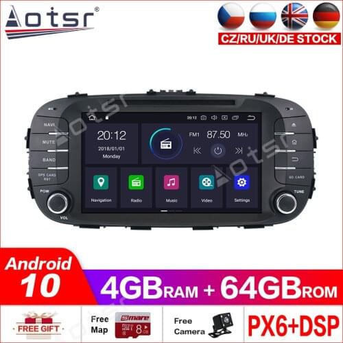 PX6+DSP Android 10 DVD For Kia Soul 2014-2017 Car Radio Multimedia Video Player Navigation Stereo GPS