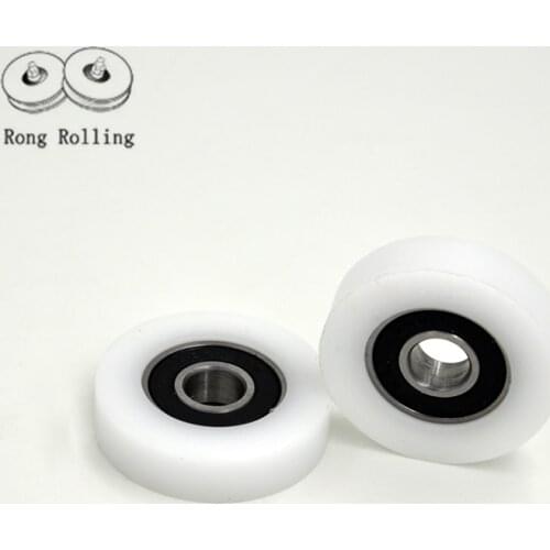 Sliding nylon pulley with bearing inner diameter 8mm,Packaged plastic bearings polyurethane pulley, 5pcs/lot 10*40*10