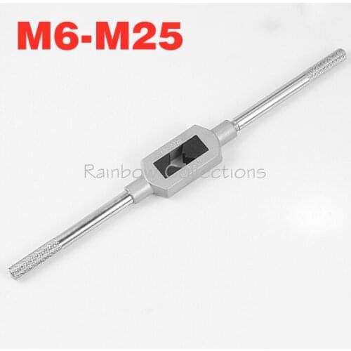 High quality Nonslip Handle Adjustable Metal Tap Reamer Wrench M6-M25 Screw Tap Set Taraud Tap Wrench L410mm