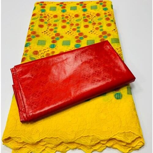 Swiss lace fabric 2.5yards +2.5yards bazin riche fabric african french cotton embroidery lace dubai style for party