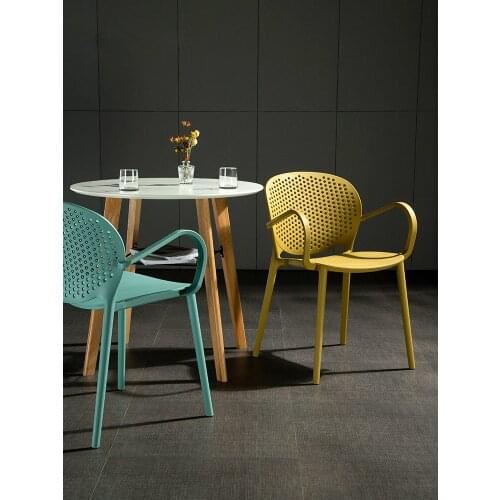 Nordic Home Dining Chairs for the Kitchen Home Furniture Outdoor Backrest Office Chair Desk Chair Simple Thick Plastic Chair