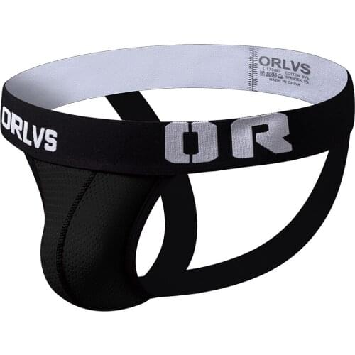 4 Colors Men Mesh Jockstrap Sexy Hombre Thong Men String Homme Cueca Gay Sissy Panties Lingerie Underwear Underpant