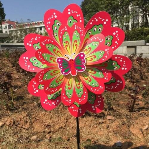 Insect Windmill Wind Spinner Bee Butterfly Kids Children Toys Outdoor Traditional Toy Garden Party Decor Gifts Rotating Pinwheel