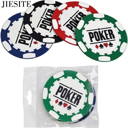 High Quality 4pcs/set Soft Plastic Poker Flowers Circular Coasters Poker Tables Chess Tables Chip Table Accessories Coasters