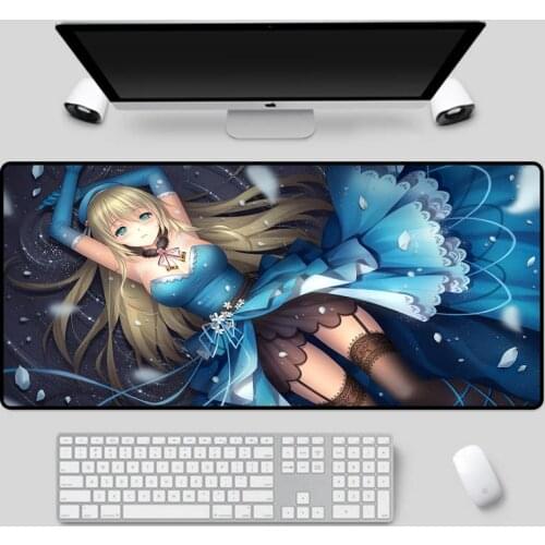 XGZ Exquisite multi-size selection of anime mouse pad beautiful girl as a table mat home gaming non-slip keyboard pad