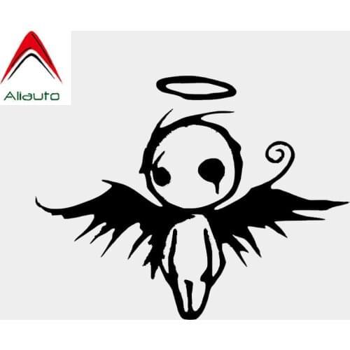 Aliauto Cartoon Funny Car Sticker Gothic Dark Fallen Angel of Death Wing Automobiles Motorcycles Accessories PVC Decal,13cm*10cm