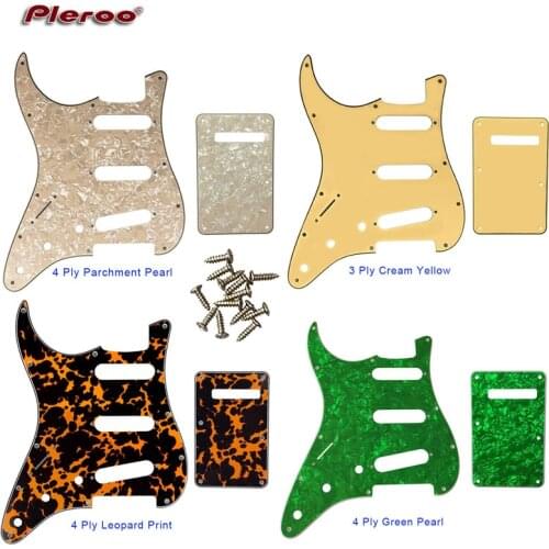 Guitar Parts - For US Fd Left Handed Strat 72' 11 Screw Hole Guitar Pickguard & Back Plate Scratch Plate Multicolor choice