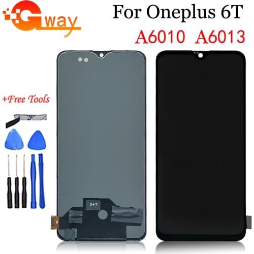 6.41" TFT For Oneplus 6T A6010 A6013 LCD Display Touch Screen Digitizer Assembly For Oneplus 6T 1+6T LCD Phone Replacement+Tool