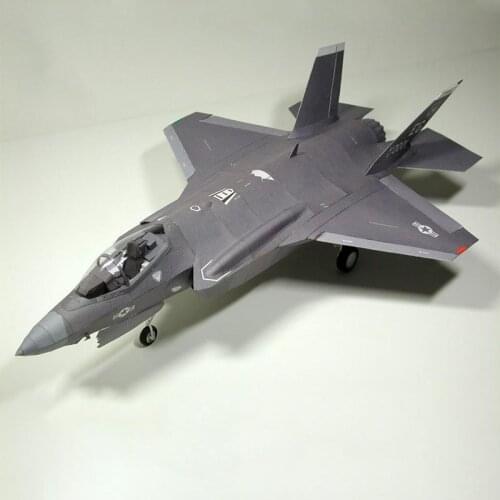 1:33 U.S. F-35 II Lightning Fighter DIY 3D Paper Card Model Building Sets Construction Toys Educational Toys Military Model
