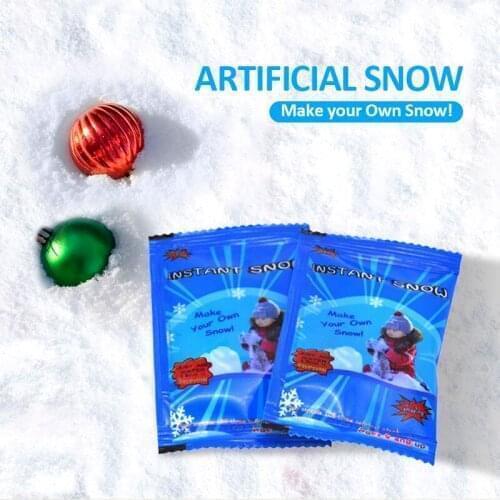 1 Pack Artificial Snow Instant Snow Powder Fluffy Snowflake Super Absorbant Frozen Party Magic Prop Christmas Wedding Party Dec