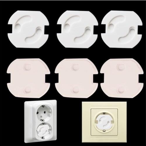 10Pcs/Lot Baby Safety Rotate Cover 2 Holes EU Standard Children Electric Protection Socket Plastic Baby Locks Child Proof Socket