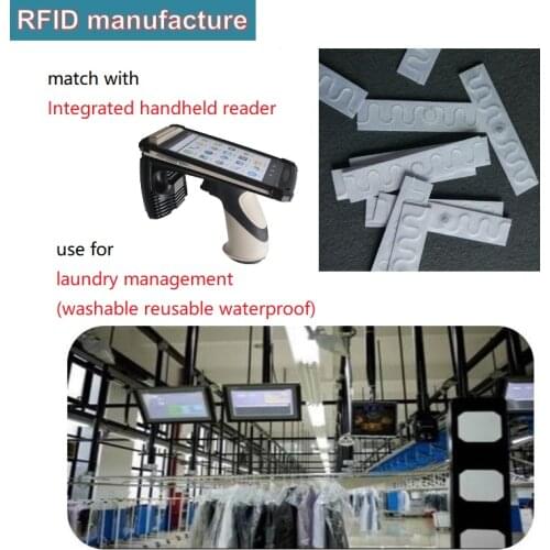 100PCS uhf rfid tag textile waterproof RFID UHF laundry label clothes tags NXPU CODE 7 Garment tracking in hotel towel