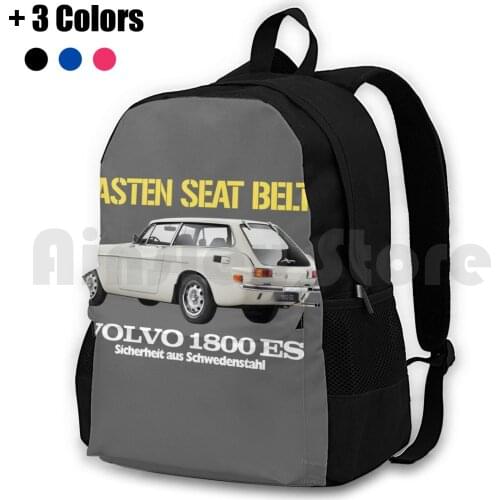 1800 Es ( White Text ) Advert Outdoor Hiking Backpack Waterproof Camping Travel P1800 1800 1800Es Es Swedish Car Cars Sweden
