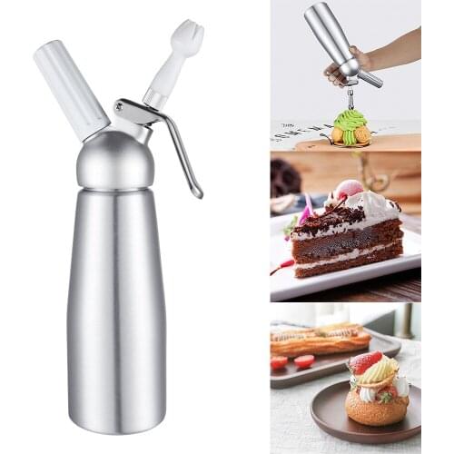 500ml Stainless Steel Whipped Cream Dispenser Bundle Kitchen Cream Dispenser Dessert Tools