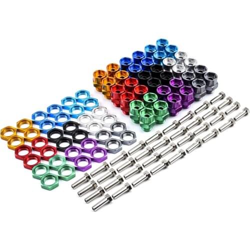 4PCS Aluminum Alloy 12mm To 17mm Wheel Hex Hub Conversion Adapter for 1/10 RC Car and Upgrade 1:8 tires