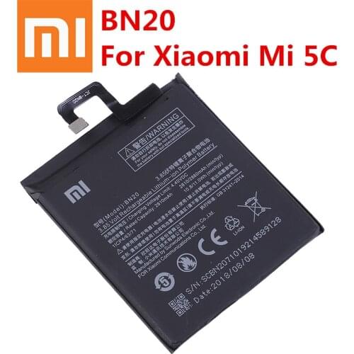 Xiaomi Original Mi 5C Phone battery Model BN20 Battery Capacity 2810mAh Battery Voltage Limit 3.85V For Xiaomi Mi 5C