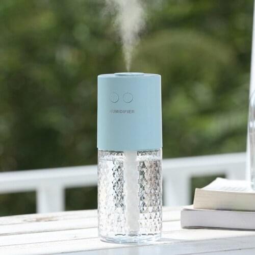 Mini Wireless USB Rechargeable Face Steamer Humidifier Portable Air Humidifier Handheld Essential Oil Humidifier Projection Lamp