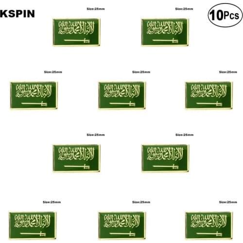 Saudi Arabia Flag Lapel Pin Flag badge Brooch Pins Badges 10Pcs a Lot