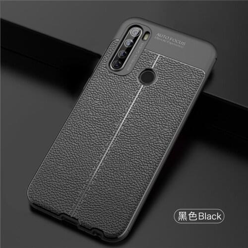 For Xiaomi Redmi Note 8TCase Luxury Leather texture Soft Silicone Protective back cover case for xiaomi redmi note8t shell