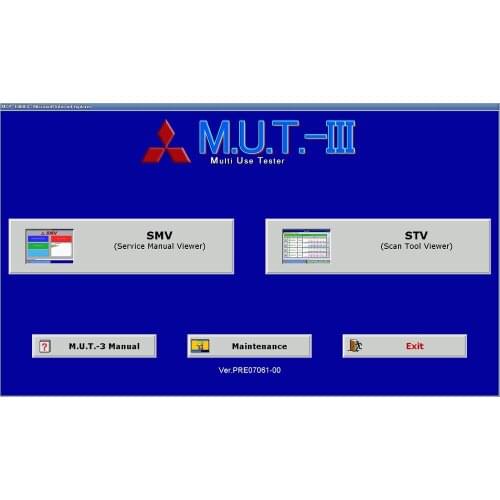 For Mitsubishi M.U.T.-III Diagnostic Software PRE 20091-00 [11.2020]+ ECU Rewrite Rom
