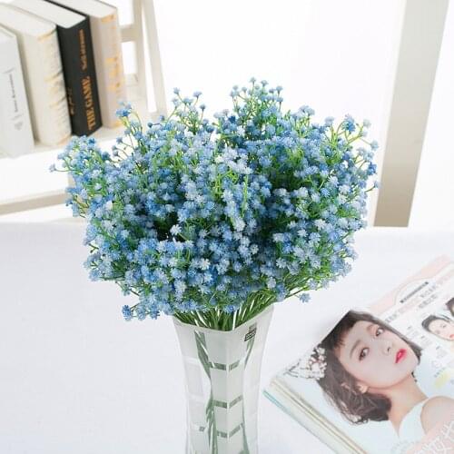 Gypsophila Artificial Flowers Wedding DIY Bouquet Decoration Arrangement Plastic Babies Breath Fake Flower Home Decor