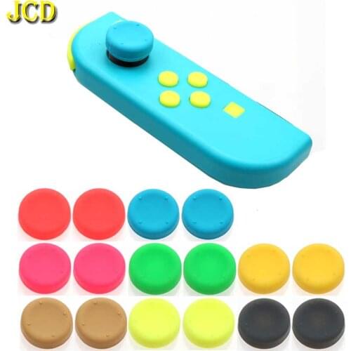 JCD 4PCS Silicone Analog Thumb Stick Grips Caps for Nintend Switch NS JoyCon Controller Sticks Skin Joy Con ThumbStick Cap